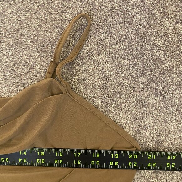 Express Womens Cowl Neck Cropped Cami Spaghetti Straps Sandshell Top Size XL NWT - Picture 9 of 16